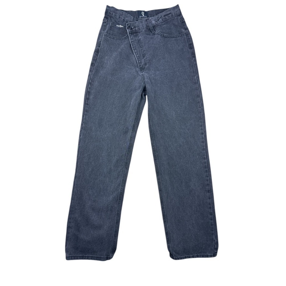 Insane Gene Crossover High Rise Straight Leg Jeans Charcoal Gray Women's Size 3